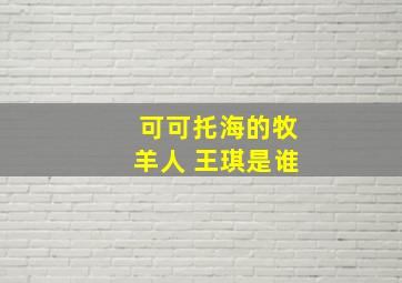 可可托海的牧羊人 王琪是谁